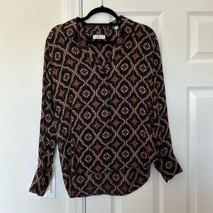 ALC Aubrey silk printed blouse